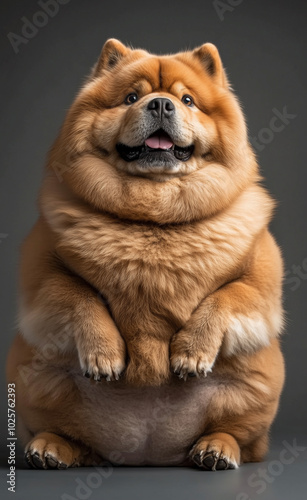 very fat chow chow generated by AI