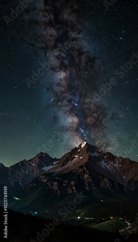 Mountains Under the Stars: Stunning Astrophotography of Nature's Vastness photo