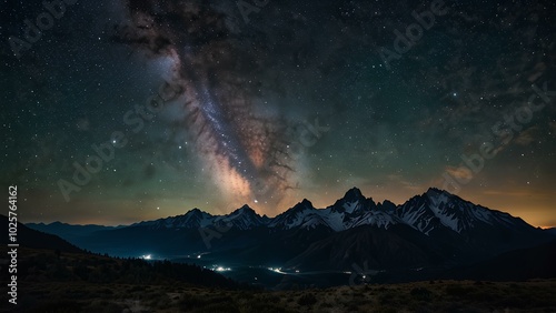 Mountains Under the Stars: Stunning Astrophotography of Nature's Vastness photo