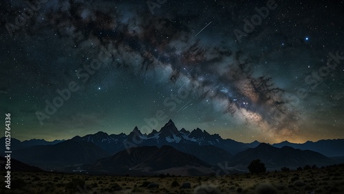 Mountains Under the Stars: Stunning Astrophotography of Nature's Vastness photo