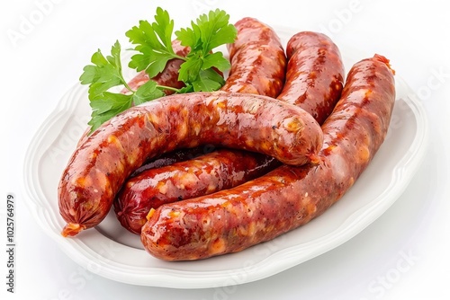 sausages isolate on white background MONA