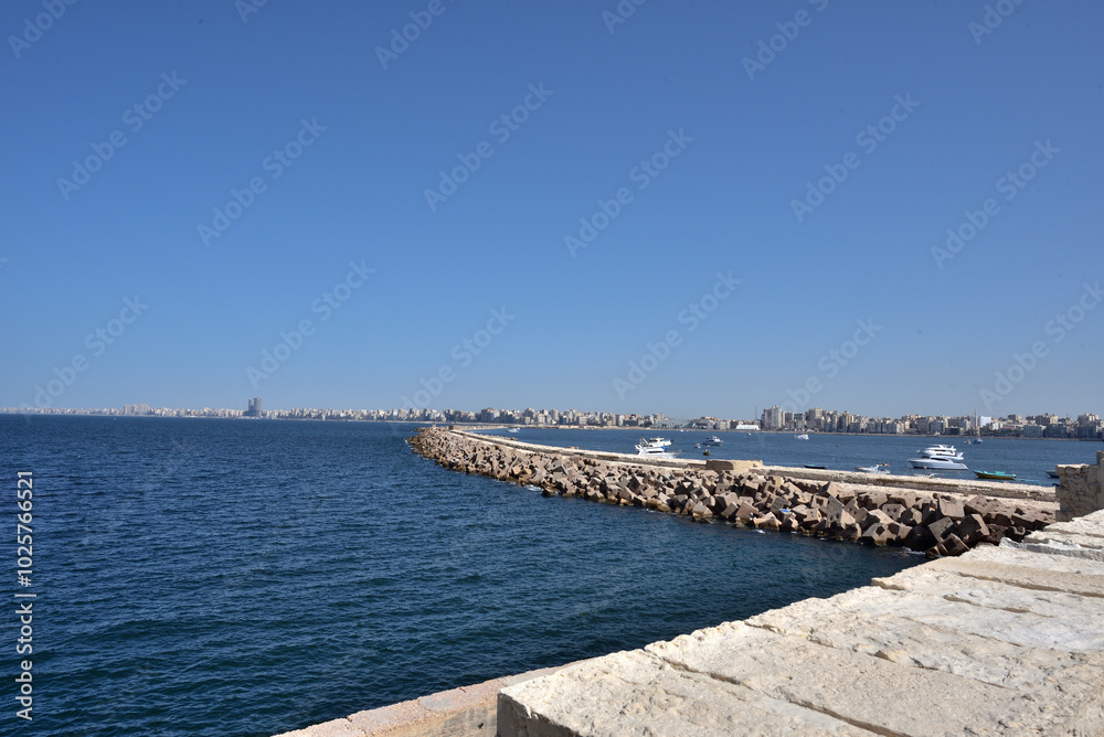 The Citadel of Qaitbay is the most famous landmark in Alexandria, Egypt