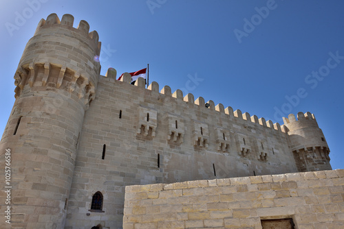 The Citadel of Qaitbay is the most famous landmark in Alexandria, Egypt photo