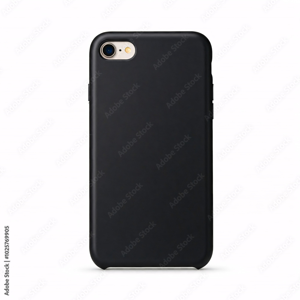 black smartphone case mockup on white background black smartphone case mockup on white background