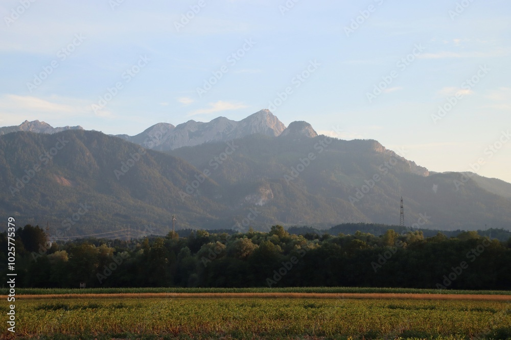 Fototapeta premium sunset in the Austrian mountains.