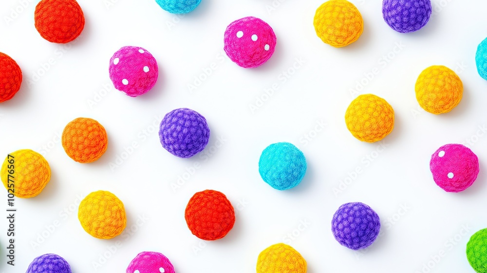 Fototapeta premium Colorful Playful Balls on White Background