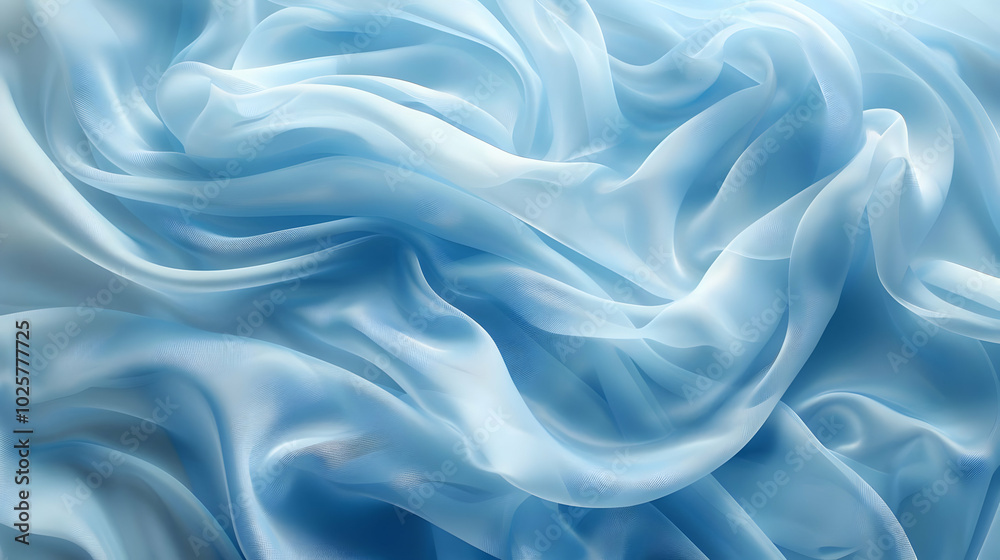 Abstract blue fabric background with soft, smooth, flowing waves and folds. Abstract blue fabric background with soft, smooth, flowing waves and folds.