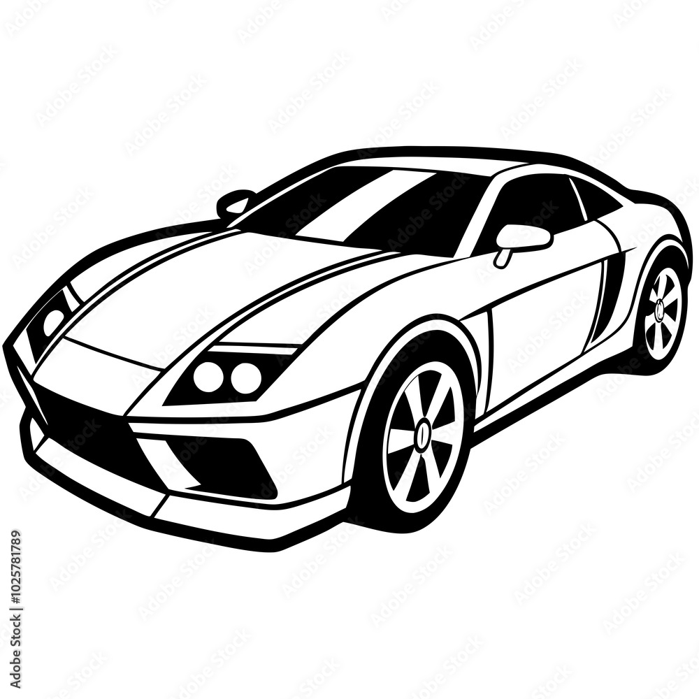 Naklejka premium sports car vector illustration on a white background 