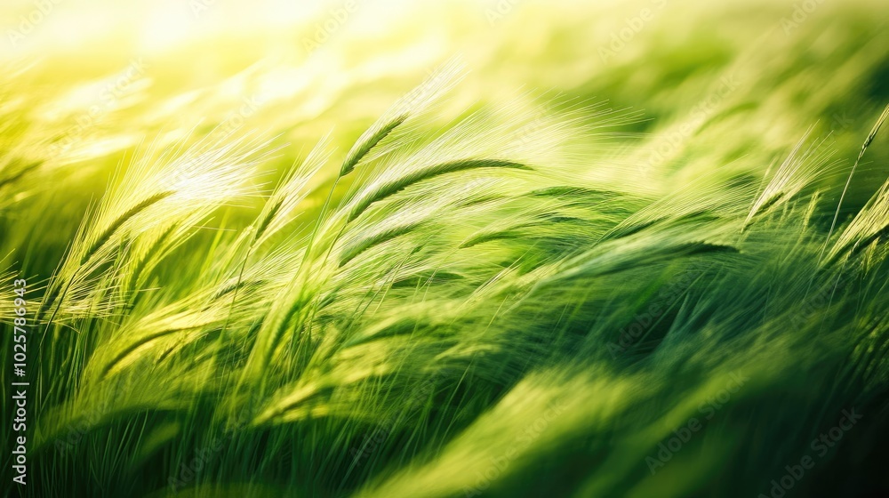 Lush Green Meadow Under Bright Sunlight Lush Green Meadow Under Bright Sunlight