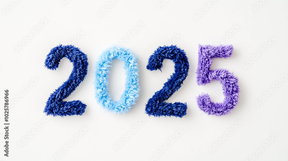 Celebrate the Fun and Colorful Arrival of 2025 with Cozy and Stylish Numbers Celebrate the Fun and Colorful Arrival of 2025 with Cozy and Stylish Numbers