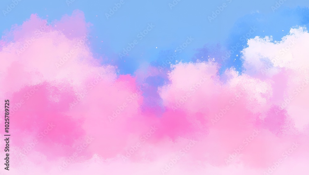 Abstract watercolor background with pink and blue clouds. Abstract watercolor background with pink and blue clouds.