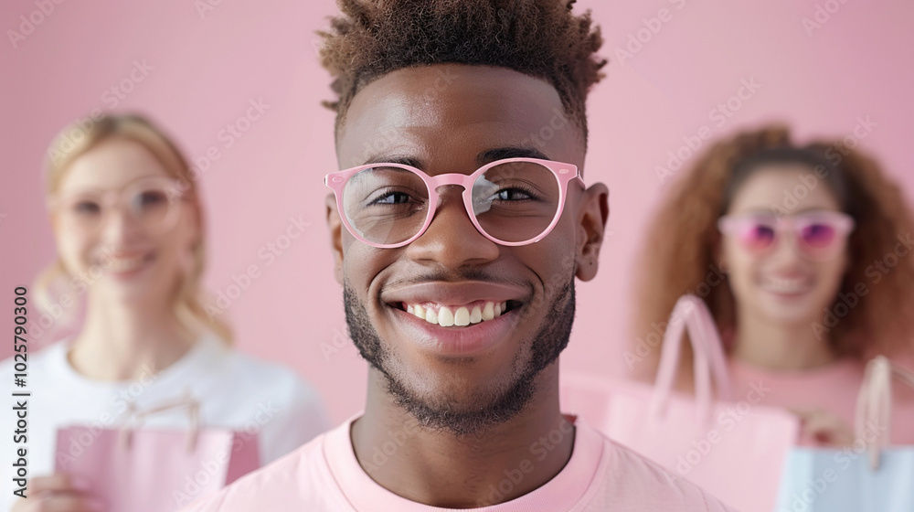 Obraz premium Young African American smiling 