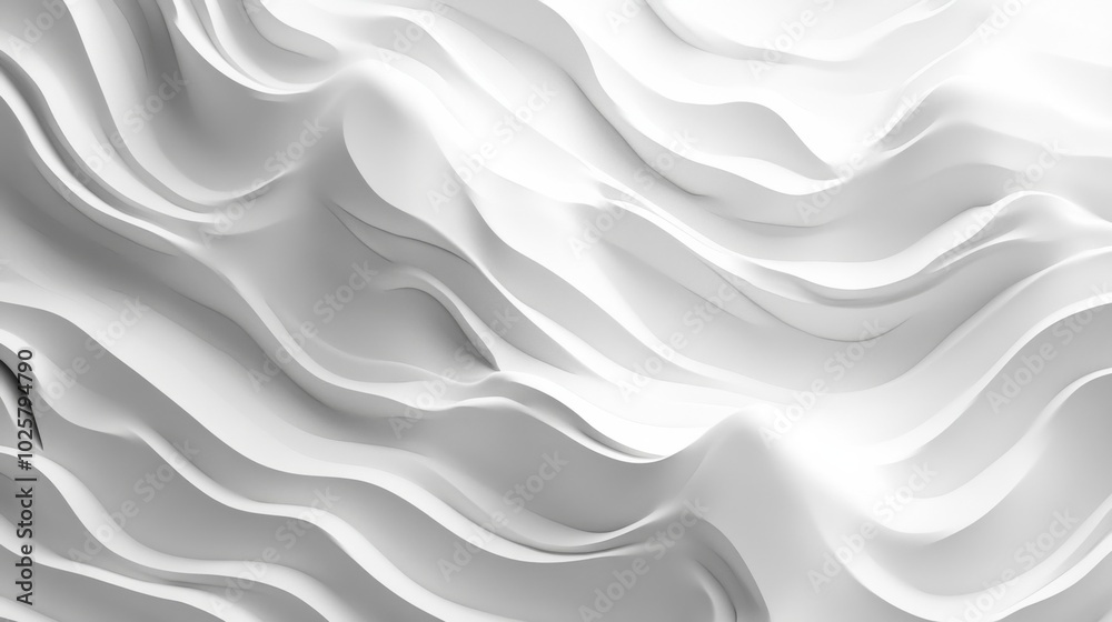 Abstract White Paper Waves Abstract White Paper Waves