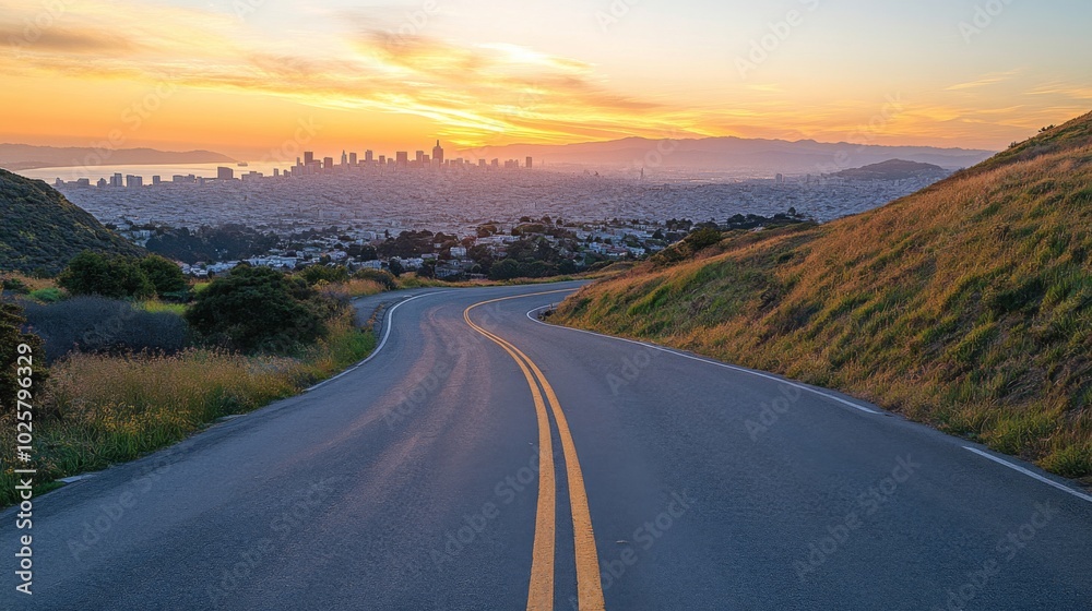Fototapeta premium San Francisco Skyline at Sunset