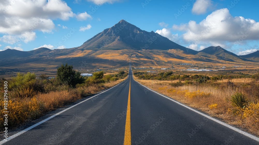 Majestic Mountain Roadscape