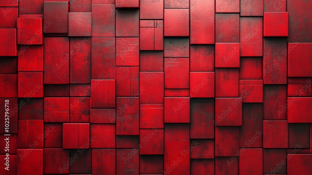 Red Geometric Tile Pattern Red Geometric Tile Pattern