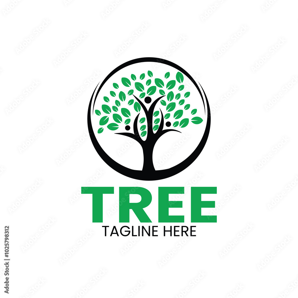 Obraz premium Tree logo design, nature design template