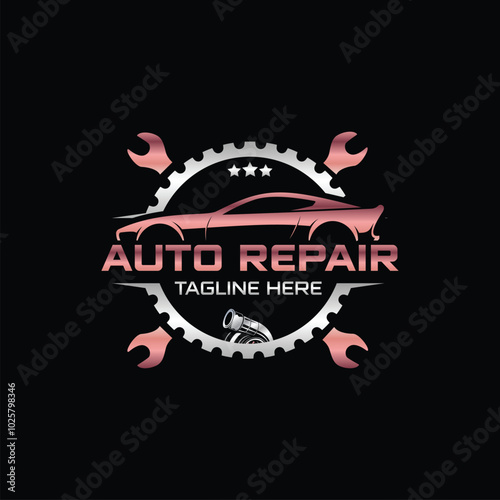 Auto Repair Logo Design Template, car detailing logo design