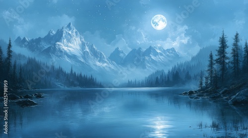 Majestic Mountain Nightscape