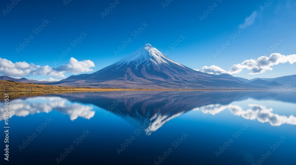 Fototapeta premium Majestic Mountain Reflection Landscape