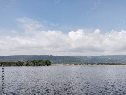 clouds over the lake