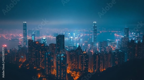 Hong Kong Night Skyline