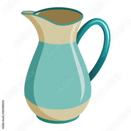 Elegant Pitcher Vector Art.