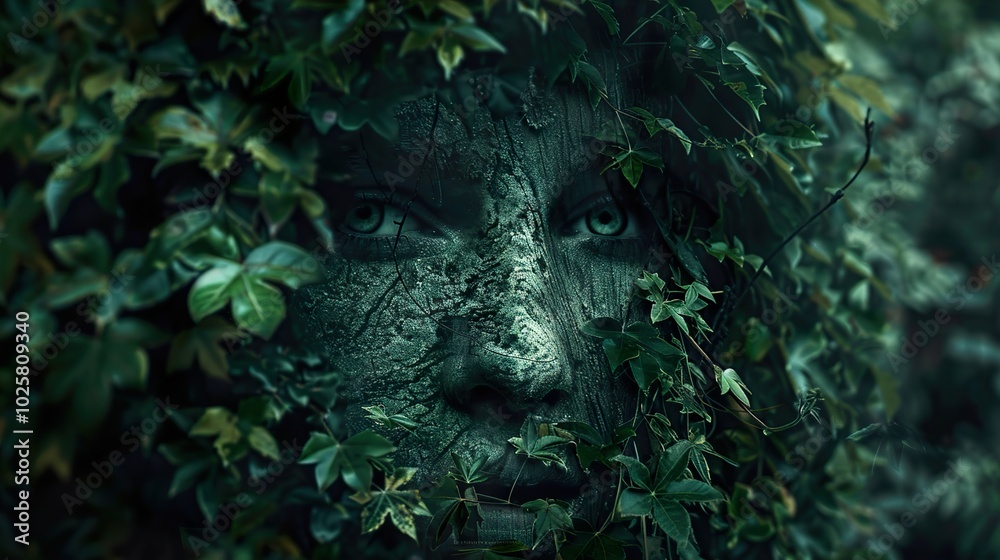 Mysterious Face Hidden in the Forest Mysterious Face Hidden in the Forest