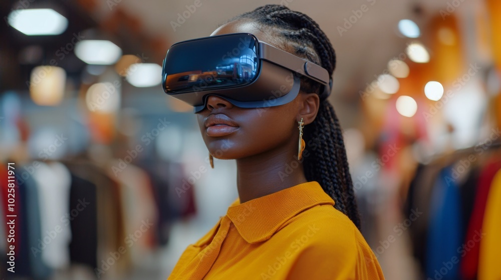 Young Woman Experiencing Virtual Reality Young Woman Experiencing Virtual Reality