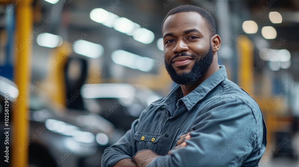 Fototapeta premium Portrait of a Confident Mechanic