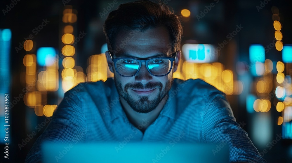Tech-Savvy Professional at Work Tech-Savvy Professional at Work