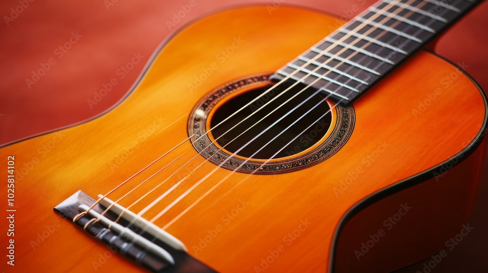 Acoustic Guitar Close-Up Acoustic Guitar Close-Up