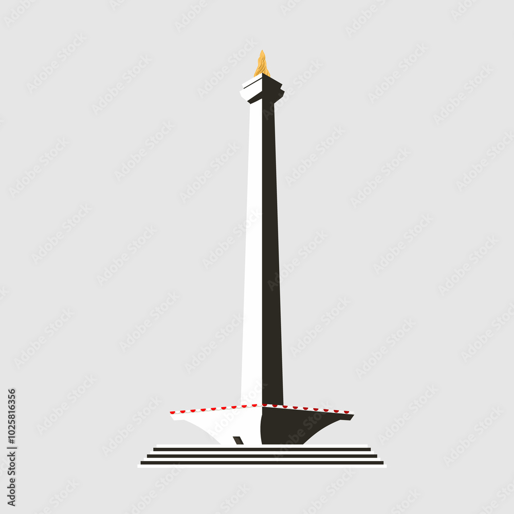 Tugu Monas Monumen Nasional Indoneisa Vector Image And Illustration Tugu Monas Monumen Nasional Indoneisa Vector Image And Illustration