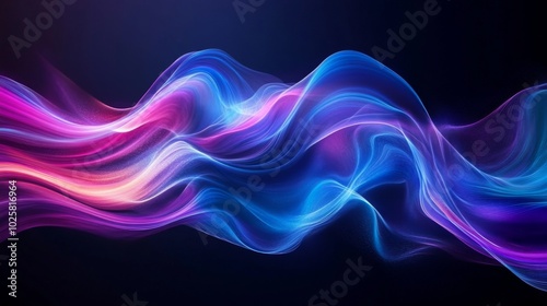 Abstract Colorful Light Waves