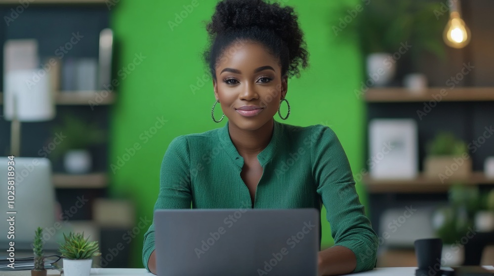 Confident Professional Working at Desk Confident Professional Working at Desk