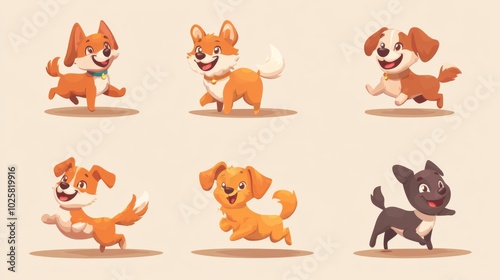 Cute Cartoon Dogs Collection