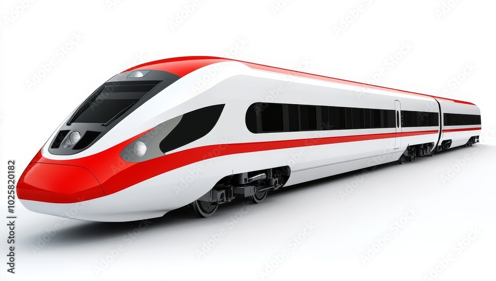 Fototapeta premium High-Speed Train Illustration With Motion Blur