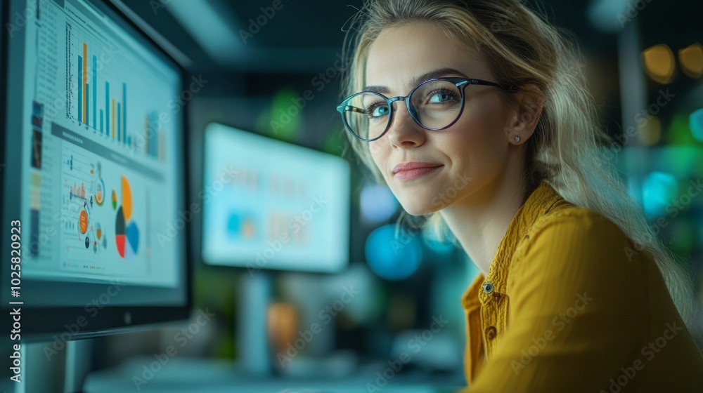 Young Professional Analyzing Data Young Professional Analyzing Data