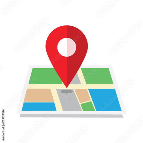 Free Download Location concept, map icon flat design style on white background - GFXLoad