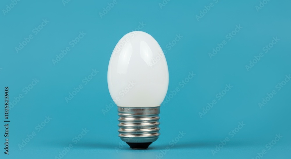 Bright white light bulb on blue background Bright white light bulb on blue background