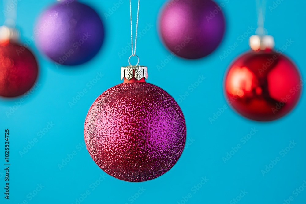 Obraz premium Abstract 3d illustration of background with christmas balls