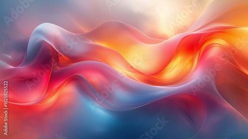 Wallpaper Mural Surreal Abstract Landscape with Vibrant Swirling Colors and Ethereal Forms Torontodigital.ca