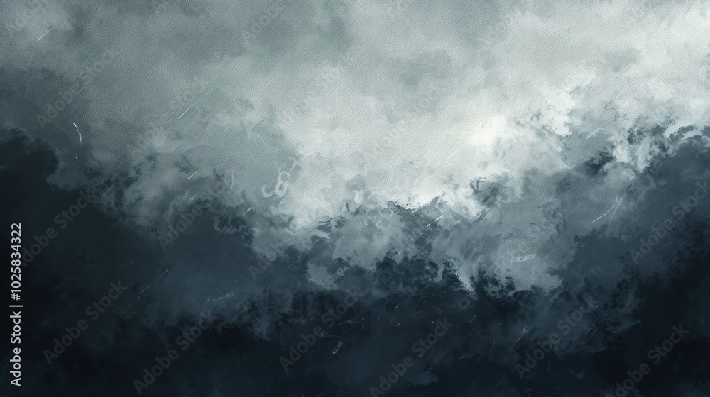 Abstract Digital Painting of Stormy Clouds in Gray and Black Hues Abstract Digital Painting of Stormy Clouds in Gray and Black Hues