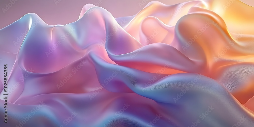 Obraz premium Abstract colorful waves with smooth textures and gradients.