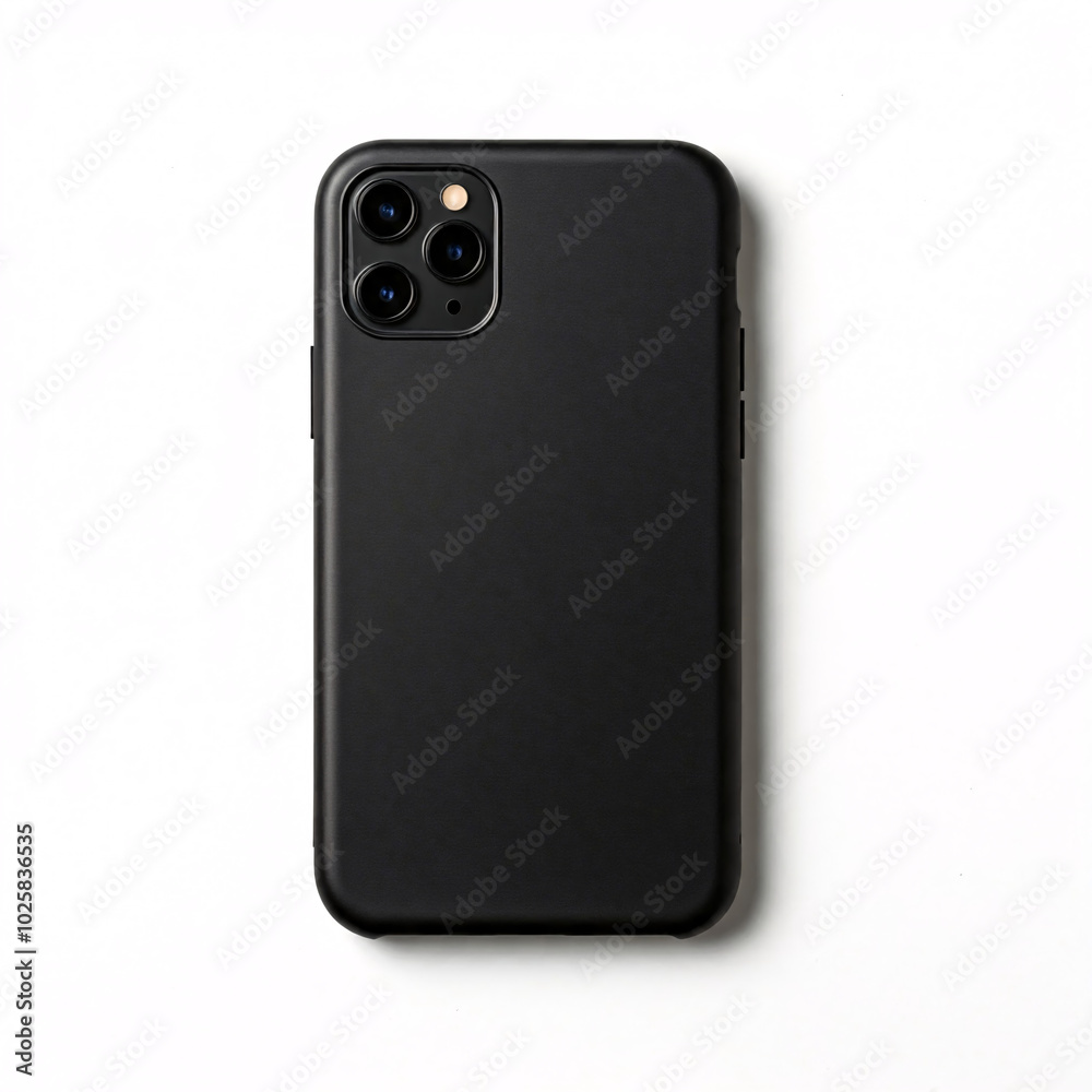 black phone case isolated on white background black phone case isolated on white background