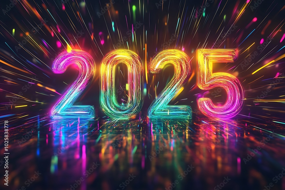 Happy New Year text And background. Happy New Year text And background.