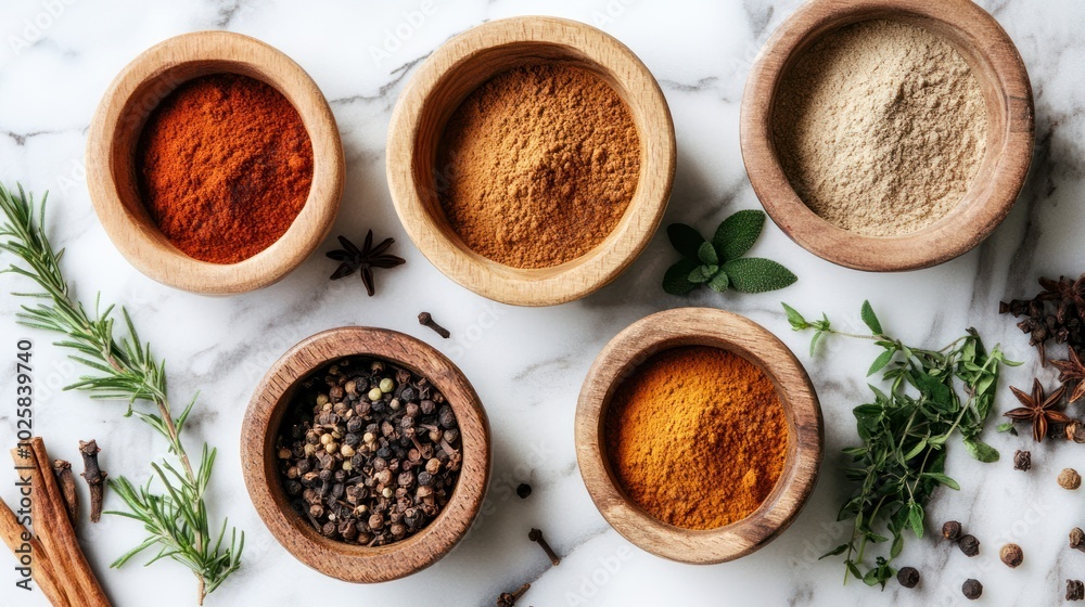 A selection of herbs and spices for baking, offering sweet and aromatic spices perfect for creating flavorful baked goods, A selection of herbs and spices for baking, offering sweet and aromatic spices perfect for creating flavorful baked goods,