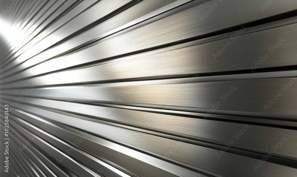 Shiny metallic surface with horizontal grooves. Shiny metallic surface with horizontal grooves.
