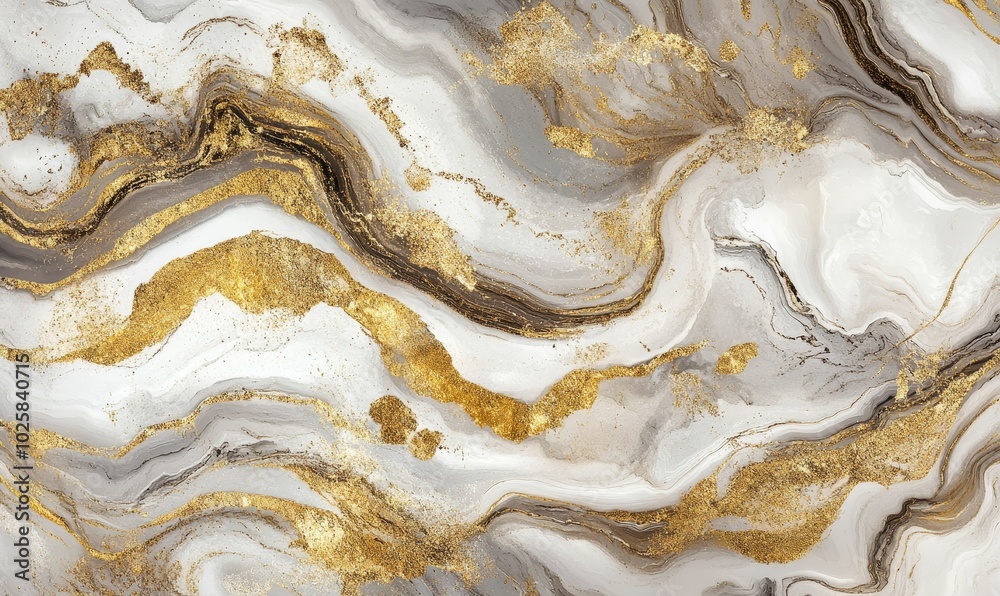 Abstract gray and gold marbled texture. Abstract gray and gold marbled texture.