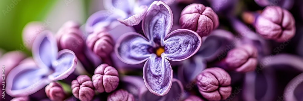 A cluster of purple flowers, surrounded by more purple flowers A cluster of purple flowers, surrounded by more purple flowers